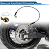 Motorcycle 60cm Brake Clutch Oil Hose Line Silver Tone 1 Pc