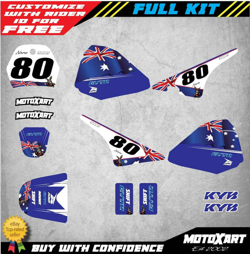 Yamaha PW Pee Wee 80 AUSSIE STYLE Custom Sticker Kit Decals