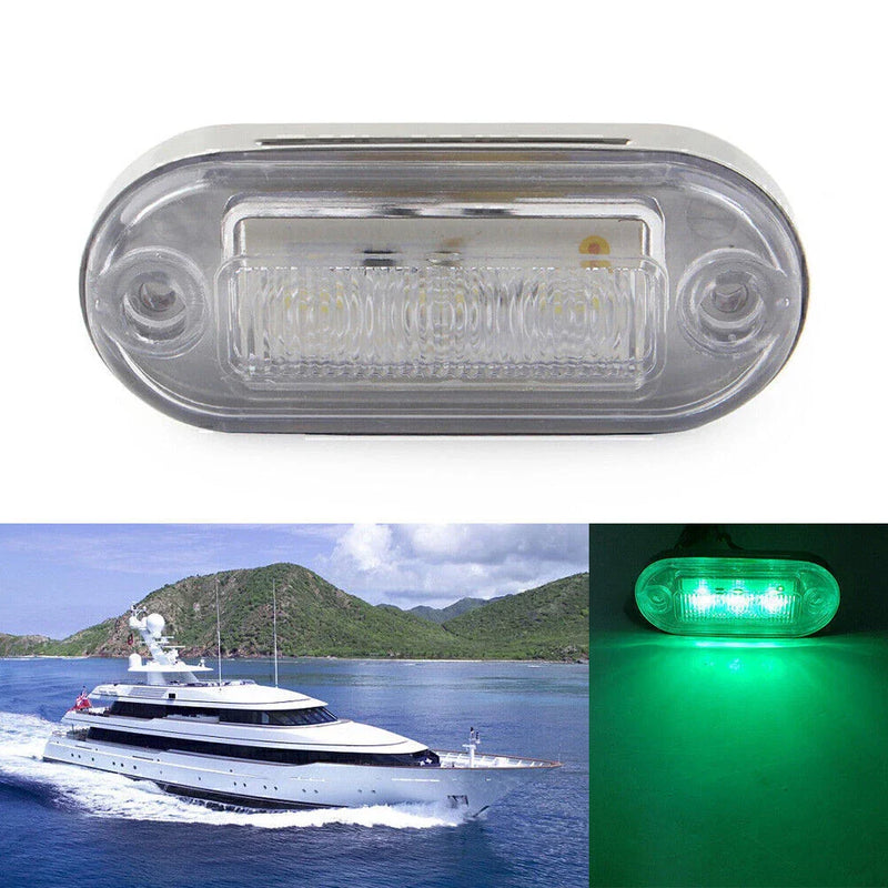 Truck Trailer RV Boat Car 12V 3 SMD LED Green Signal Light