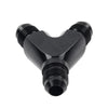 Make & Model 8AN Black Y Fuel Block Flare Union Fitting