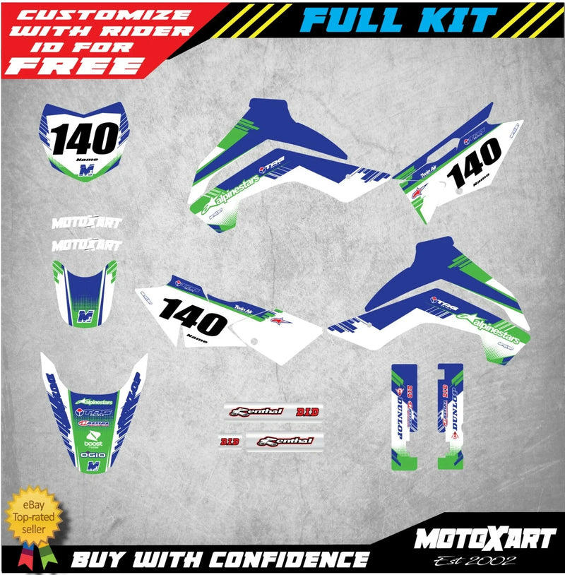 Kawasaki KLX 140 Custom Graphics Full Kit (2008-2019)