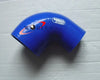 3" to 4" 90° Blue Silicone Coupler Reducer Hose