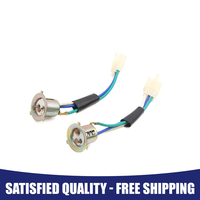 DY100 2 x Motorcycle Headlight Wires Harness Connector Sockets