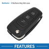 Ford Fiesta, Kuga, Focus, Transit Keyless Entry Remote Key Shell Case