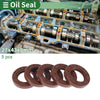 Oil Seal 27x43x8mm Brown 5 Pcs