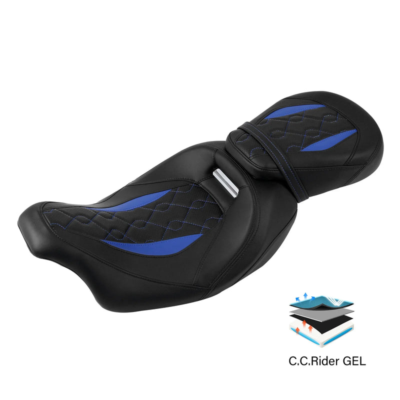 Harley Touring CVO Street Road Glide Driver Passenger Gel Seat (2009-2023)