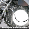 Motorcycle Brake Line 30cm Oil Hose Pipe with Spring Protection Black