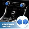 Toyota RAV4 4 Pcs Aluminum Alloy Blue AC Switch Knob Cover Trim (2019–2022)