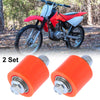 2 x Set 8mm Motorcycle Chain Pulley Roller Slider Wheel Guide Orange
