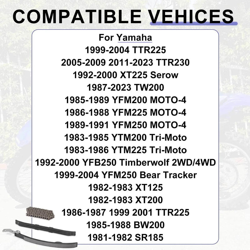 Yamaha Moto-4 YFM200 225 250 Timing guides chain set (1985-1991)