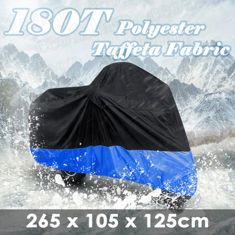 Yamaha Road Star Midnight Silverado XV 1600 1700 Motorcycle Cover Black+Blue