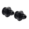 Black Aluminum AN6 Flare to 8AN ORB Male Fitting Adapter w/ O-Rings