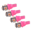 Car 4x Pink T10 LED Map Dome Door Trunk License Plate Light Bulbs