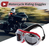 Set 1x Motorcycle Riding Goggles Dark Gray Lens Red Frame PC Cycling Sunglasses