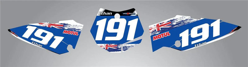 KTM 50 Aussie Pride Style Custom Number Plates (2009-2015)