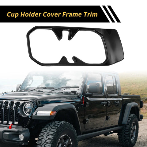 Jeep Wrangler JL JLU (2018-2024) Black 1 x Pc Cup Holder Cover Trim