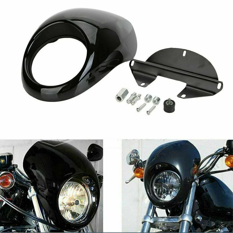 Harley Sportster XL883 XL1200 Headlight Cowl Fairing Light Cover (2004-2023)