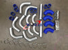 Car 2" Aluminum Universal Intercooler Turbo Piping Hose T-Clamp Kit