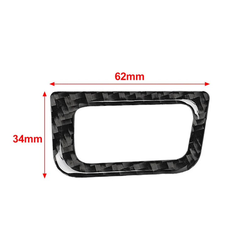 Audi A6 A7 Carbon Fiber Black Rear Trunk Switch Button Frame Trim (2012-2018)