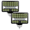 2 x 60W 3X5 Inch Chrome Rectangular LED Headlights