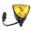 Harley Motorcycle Chopper Bobber Amber Triangle Headlight Lamp (12V)