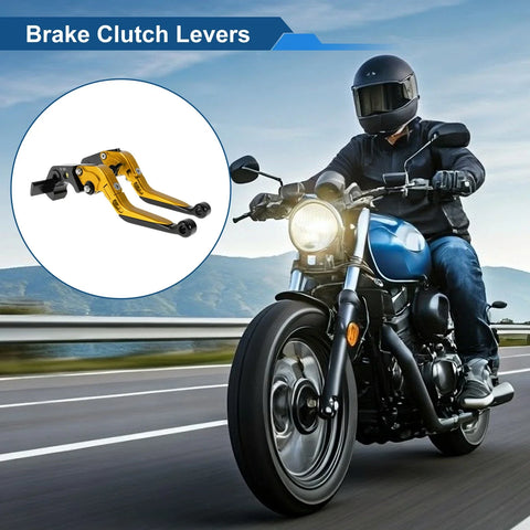 Kawasaki ZX-14R Long Brake Clutch Lever Gold Tone Black