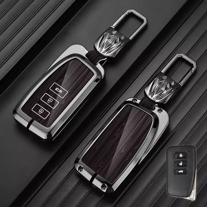 Lexus GS ES IS RC NX LX RX 200 Key Fob Case Cover Aluminum Alloy Leather