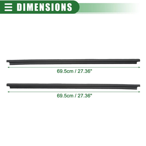 Toyota Hilux Rear Left Right Door Window Belt Weatherstrip (2005-2014)