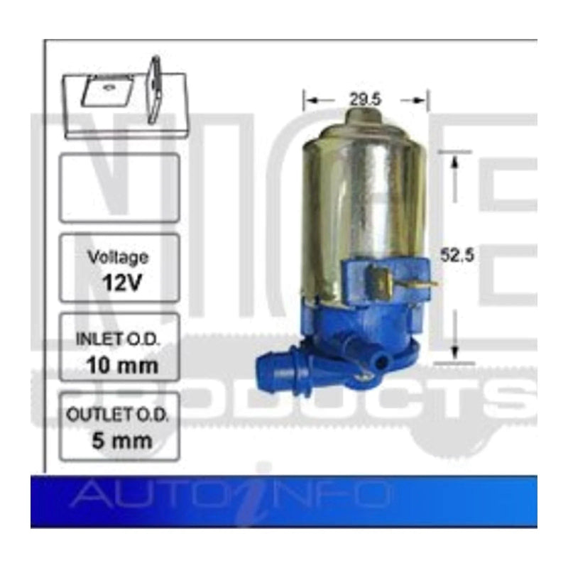 Front Windscreen Washer Pump Nissan Vanette C20 (1983 - 1986)