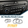 Kia Sportage 4 x Silver Tone Media Volume Switch Knob Cover Ring (2017-2023)
