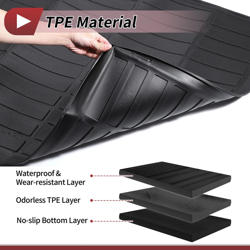 BMW X1 U11 (2023-2024) Black TPE Grid Pattern Cargo Liner Rear Trunk Mat