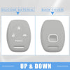 Honda Accord Civic CR-V Pilot Black Gray Smart Key Fob Cover (2 x)