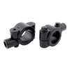2 x Black Clockwise Motorcycle Handlebar Mirror Mount Holder 10mm Dia