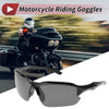 Motorcycle Deep Gray Lens Black Frame Tri-acetel Cellulose PC Goggles