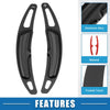 Porsche Cayenne Black Steering Wheel Shift Paddle Covers (Set of 2)