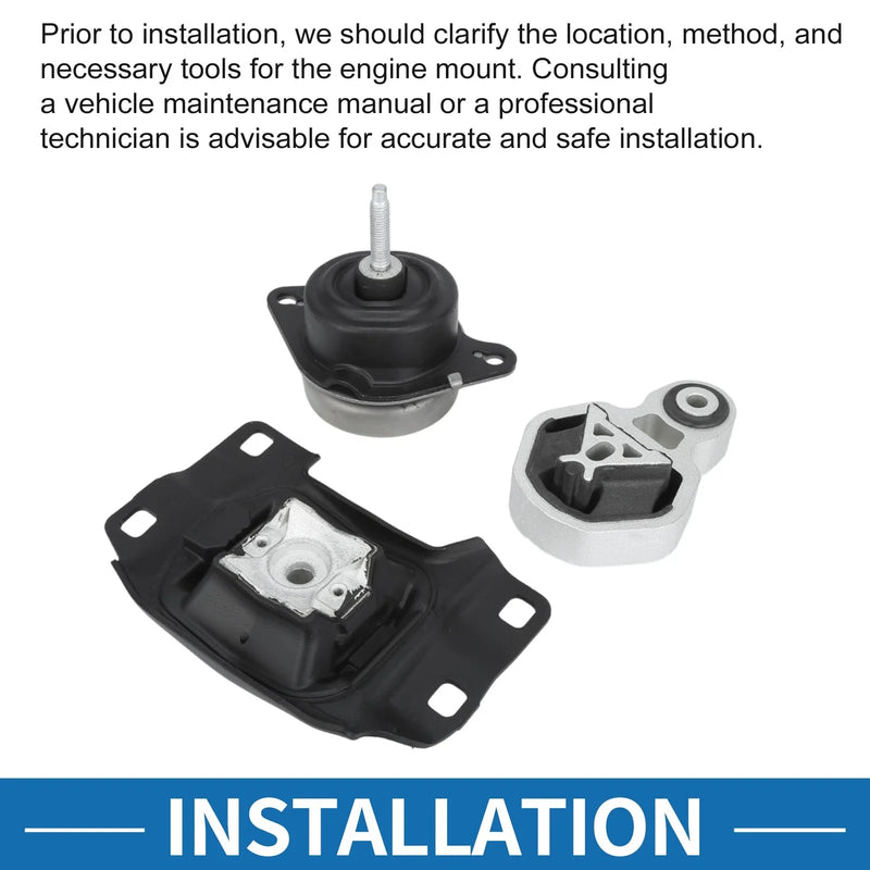 Ford Explorer 2.0L 2.3L Engine Motor Trans Mount Set (2012-2019)