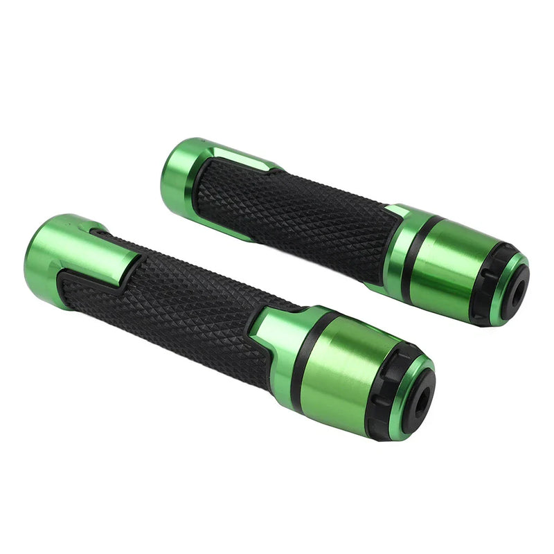 Harley & Honda Green 22MM 7/8" Handlebar Grips with Bar Ends