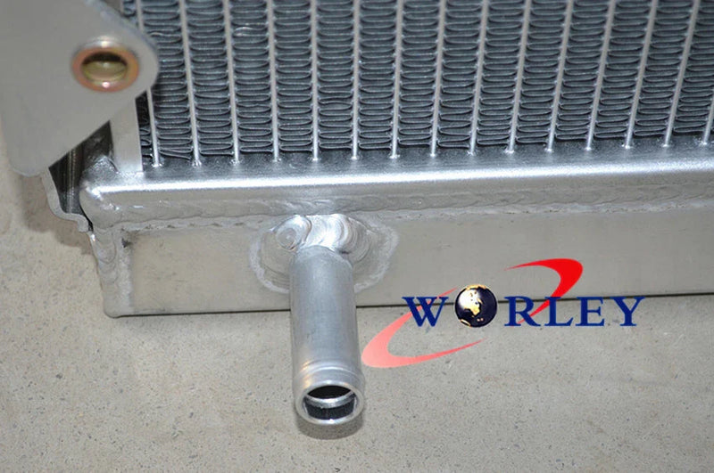 Mazda R100 Familia 52mm Aluminum Radiator & Fans (1968-1978)