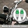 Honda Yamaha Green 2 x M5x0.8 Motorcycle Screw Fork Air Bleeder Valve