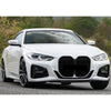 BMW 4 Series G22 G23 2021-2023 Gloss Black Front Bumper Kidney Grill