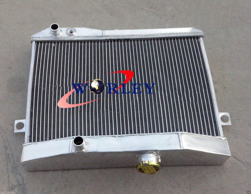 Volvo Amazon P1800 B18 B20 3 Row Aluminum Radiator + Fan (59-70)