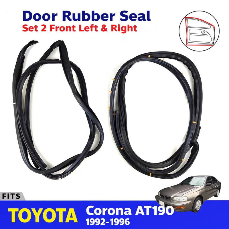 Door Rubber Weatherstrip Front L+R Fits Toyota Corona AT190 4D Sedan 1992-96 D08
