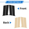 Peugeot 301 (2014-2019) Black 4 Pcs Door Pillar Window Trim