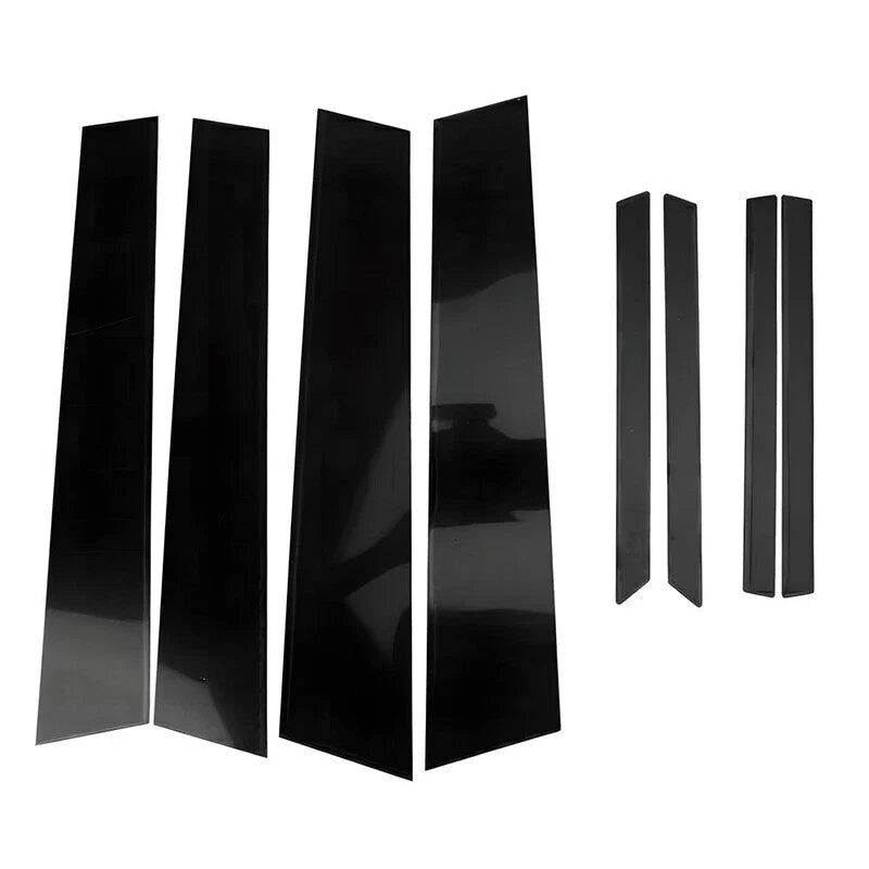 Honda Civic Sedan 8 x Black Window Pillar Post Molding Covers (2012-2015)