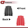 Toyota Corolla 6 x Carbon Fiber Car Door Pillar Window Trim (2014–2018)