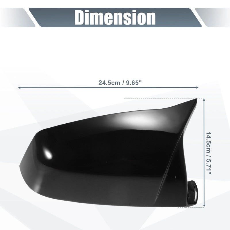 BMW 525i 528i 530i 535i 550i Rearview Mirror Cover Cap Gloss Black (2001-2010)