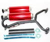 200cc 250cc Dinosaur Style Quad ATV Twin Exhaust Pipe & Alloy Mufflers