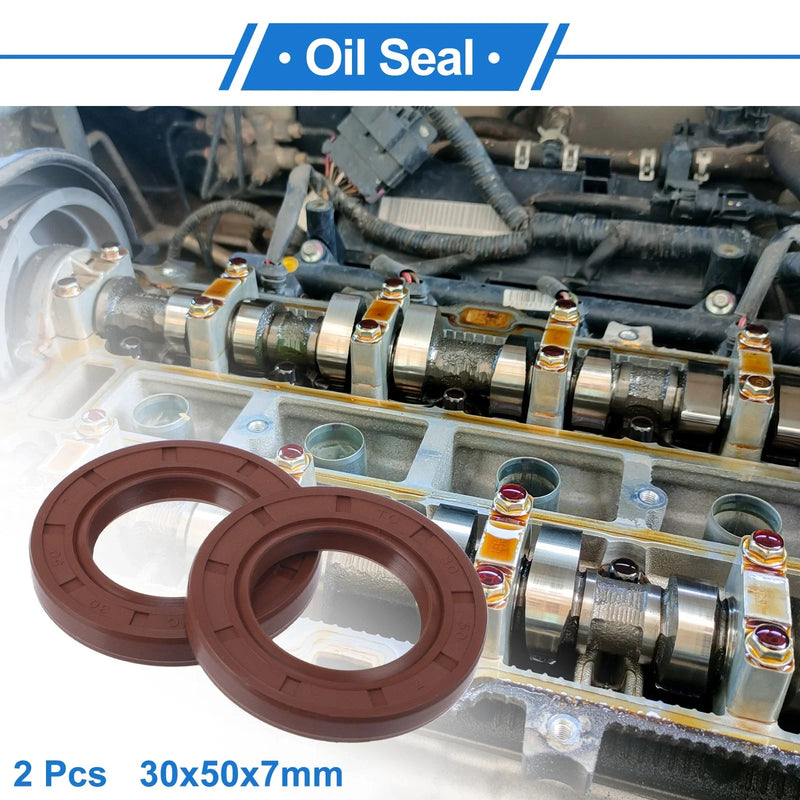 MakeModel Oil Seal 2 x Seal Ring 30x50x7mm Brown FKM Rubber