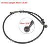 Motorcycle ATV Brake Clutch Oil Hose 90cm 28 Degree Banjo Bend Black
