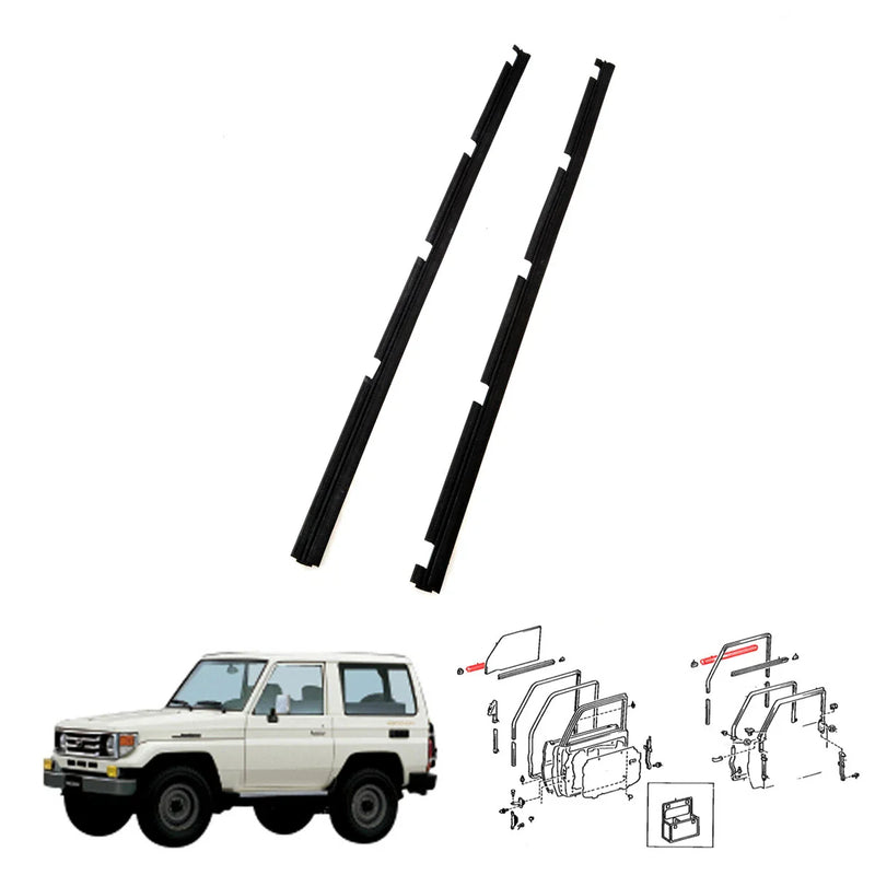 Toyota Land Cruiser BJ70 FJ75 HJ75 1984-1990 Front Door Glass Weatherstrip